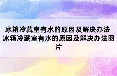 冰箱冷藏室有水的原因及解决办法 冰箱冷藏室有水的原因及解决办法图片